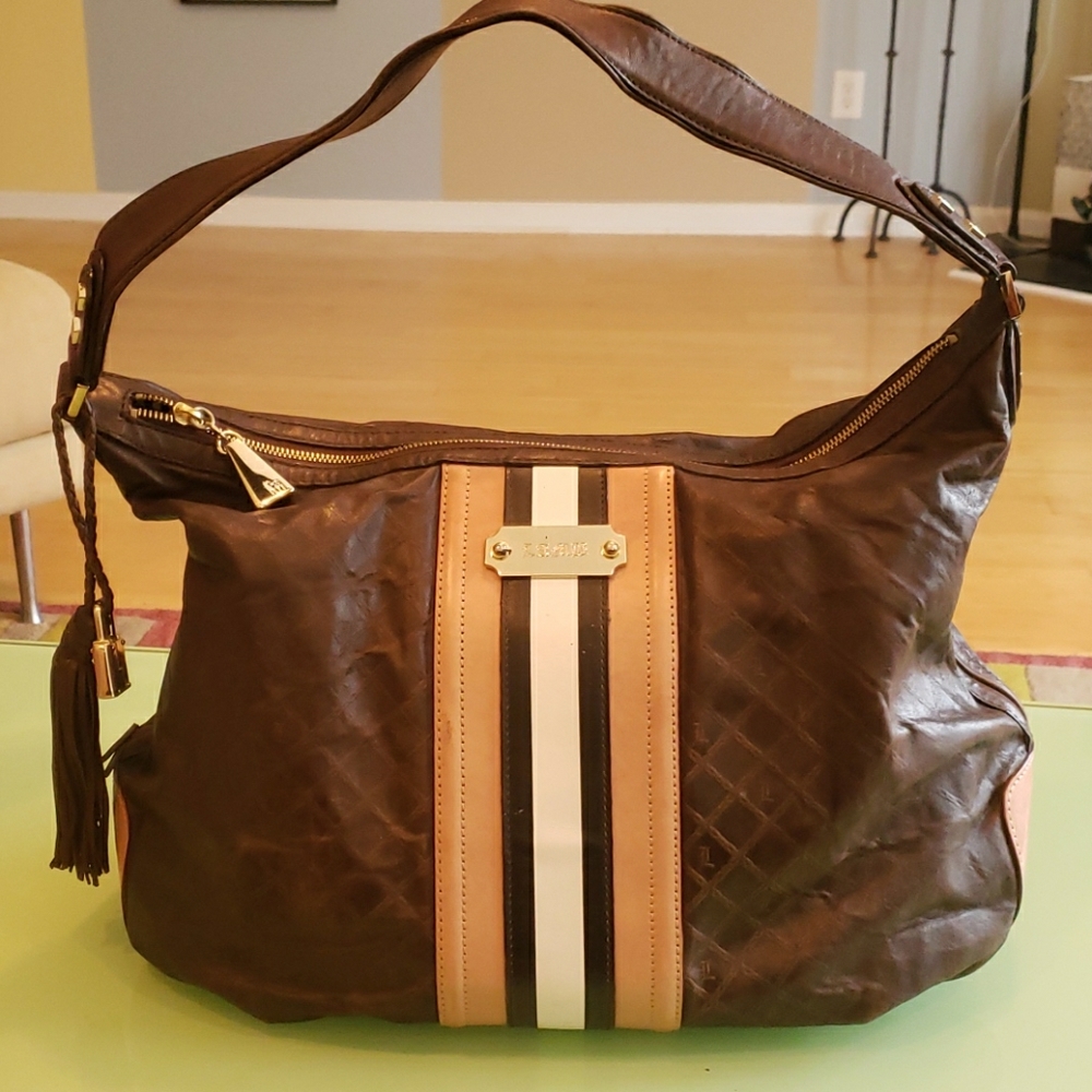L.a.m.b Hobo monogram all leather bag